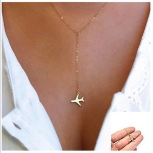 ✈️ Petite Airplane Silver Necklace